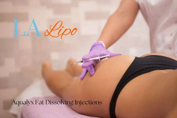 Woman having fat dissolving injections Smethwick on thighs