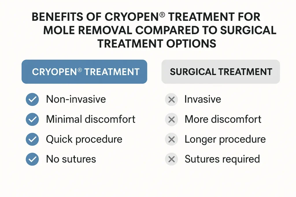 Benefits of professional mole-removal assessment at LA LIPO Smethwick