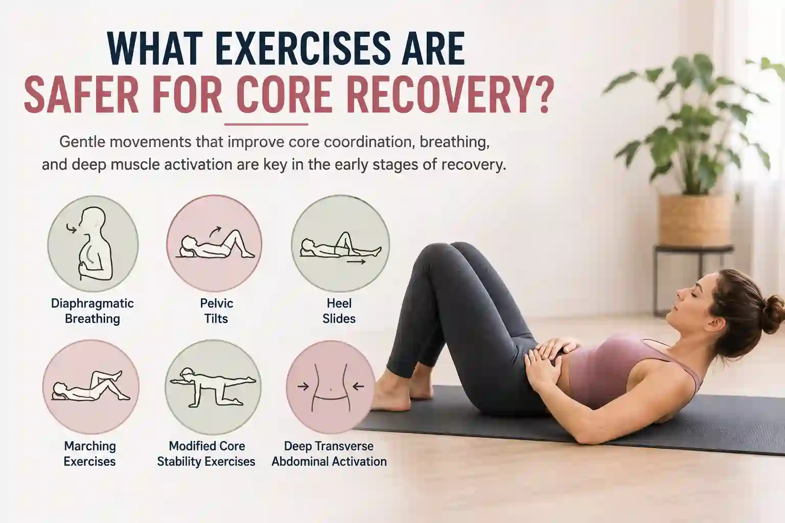 Which exercises may help diastasis recti Smethwick?